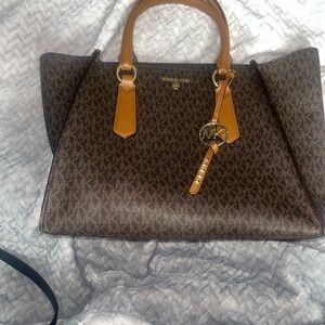 Michael Kors Brown and Tan Satchel